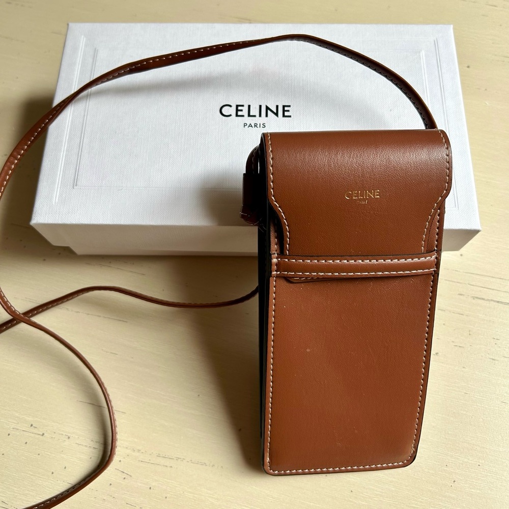 Celine leather sunglasses/iPhone holder
